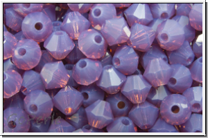 Preciosa� Bicone, 4mm, amethyst, opal, 50 Stk.