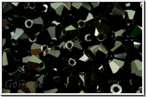 Preciosa� Bicone, 4mm, jet, op., 50 Stk.