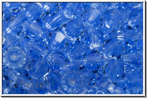 Preciosa� Bicone, 4mm, sapphire, lt., trans., 50 Stk.