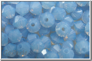 Preciosa� Bicone, 4mm, sapphire, lt., opal, 50 Stk.