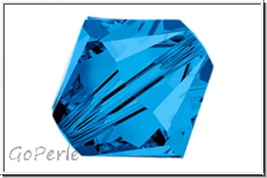 Preciosa� Bicone, 4mm, blue, capri, trans., 50 Stk.