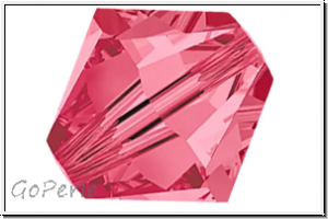 Preciosa� Bicone, 4mm, pink, indian, trans., 50 Stk.