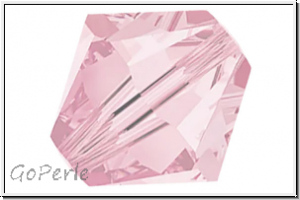 Preciosa� Bicone, 4mm, pink sapphire, trans., 50 Stk.
