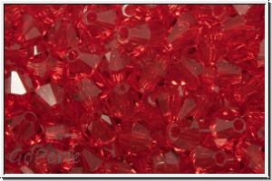 Preciosa� Bicone, 4mm, siam, lt., trans., 50 Stk.