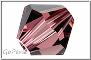 Preciosa� Bicone, 4mm, burgundy, lt., trans., 50 Stk.
