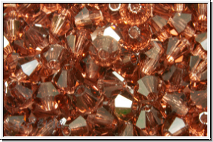 Preciosa� Bicone, 4mm, burgundy, lt., trans., 50 Stk.