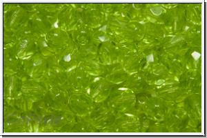 B�hm. Glasschliffperle, feuerpol., 4mm, lime, lt., trans., 50 Stk.