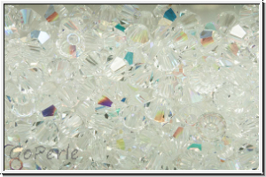 Preciosa� Bicone, 3mm, crystal, trans., AB, 50 Stk.