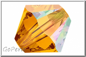 Preciosa� Bicone, 3mm, topaz, trans., AB, 50 Stk.