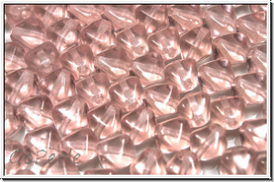 b�hm. Glasperle, Bicone, 6mm, rosaline, trans., 30 Stk.
