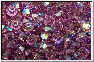 Preciosa� Bicone, 3mm, amethyst, trans., AB, 50 Stk.