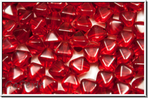 b�hm. Glasperle, Bicone, 6mm, siam ruby, trans., 30 Stk.