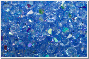 Preciosa� Bicone, 3mm, sapphire, lt., trans., AB, 50 Stk.