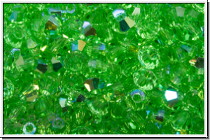 Preciosa� Bicone, 3mm, peridot, trans., AB, 50 Stk.