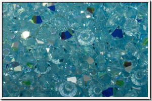 Preciosa� Bicone, 3mm, aqua bohemica, trans., AB, 50 Stk.