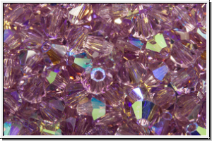 Preciosa� Bicone, 4mm, amethyst, lt., trans., AB, 50 Stk.
