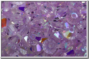 Preciosa� Bicone, 4mm, violet, trans., AB, 50 Stk.