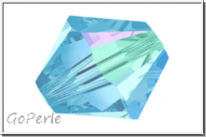 Preciosa� Bicone, 4mm, aquamarine, trans., AB, 50 Stk.