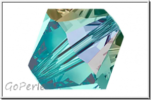 Preciosa� Bicone, 4mm, blue zircon, trans., AB, 50 Stk.