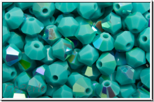 Preciosa� Bicone, 4mm, turquoise, op., AB, 50 Stk.