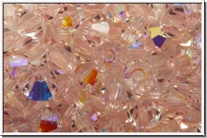 Preciosa� Bicone, 4mm, rose, lt., trans., AB, 50 Stk.