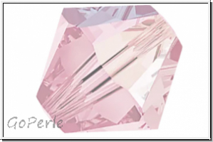 Preciosa� Bicone, 4mm, pink sapphire, trans., AB, 50 Stk.