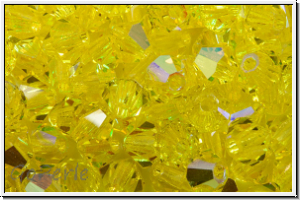Preciosa� Bicone, 4mm, citrine, trans., AB, 50 Stk.