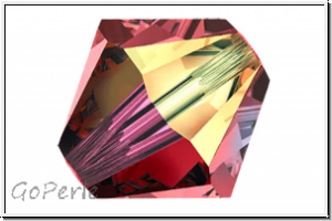 Preciosa� Bicone, 4mm, burgundy, lt., trans., AB, 50 Stk.