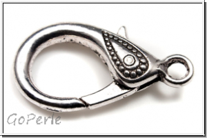 Karabiner "Paisley", 31x17mm, silberfb., Metall, 1 Stk.