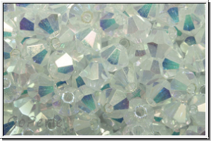 Preciosa� Bicone, 4mm, crystal, trans., AB2x, 50 Stk.