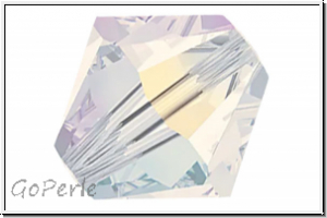 Preciosa� Bicone, 4mm, white, opal, AB2x, 50 Stk.