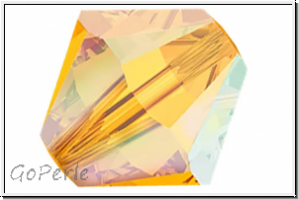 Preciosa� Bicone, 4mm, topaz, trans., AB2x, 50 Stk.