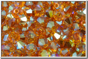 Preciosa� Bicone, 4mm, topaz, trans., AB2x, 50 Stk.