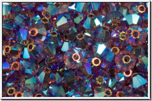 Preciosa� Bicone, 4mm, amethyst, trans., AB2x, 50 Stk.