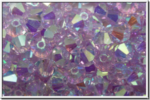 Preciosa� Bicone, 4mm, violet, trans., AB2x, 50 Stk.