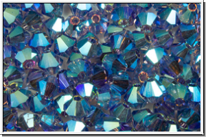 Preciosa� Bicone, 4mm, tanzanite, trans., AB2x, 50 Stk.