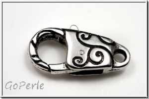 Karabiner "Ranke", 24x11mm, silberfb., Tibetsilber, 1 Stk.