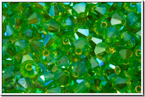 Preciosa� Bicone, 4mm, peridot, trans., AB2x, 50 Stk.