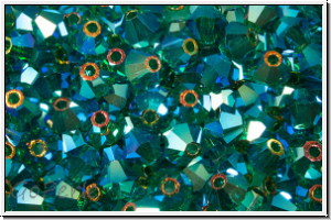 Preciosa� Bicone, 4mm, emerald, trans., AB2x, 50 Stk.