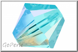 Preciosa� Bicone, 4mm, aqua bohemica, trans., AB2x, 50 Stk.