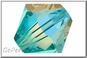 Preciosa� Bicone, 4mm, blue zircon, trans., AB2x, 50 Stk.