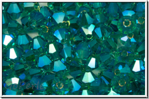 Preciosa� Bicone, 4mm, blue zircon, trans., AB2x, 50 Stk.