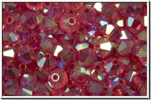 Preciosa� Bicone, 4mm, rose, trans., AB2x, 50 Stk.