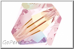 Preciosa� Bicone, 4mm, rose, lt., trans., AB2x, 50 Stk.