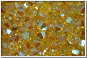 Preciosa� Bicone, 4mm, jonquil, trans., AB2x, 50 Stk.