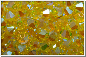 Preciosa� Bicone, 4mm, citrine, trans., AB2x, 50 Stk.