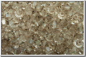 Preciosa� Bicone, 3mm, crystal, trans., velvet, half, 50 Stk.