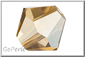 Preciosa� Bicone, 3mm, crystal, trans., honey, half, 50 Stk.