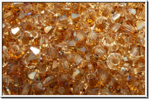 Preciosa� Bicone, 3mm, crystal, trans., celsian, half, 50 Stk.