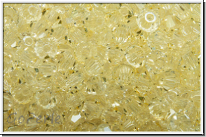 Preciosa� Bicone, 3mm, crystal, trans., blond flare, half, 50 Stk.